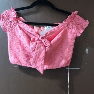 Pink crop top